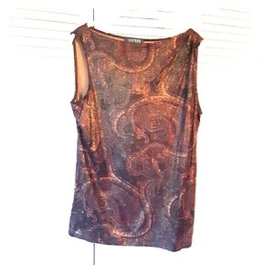 NWT Ralph Lauren Jewel Tone Paisley Tank Top